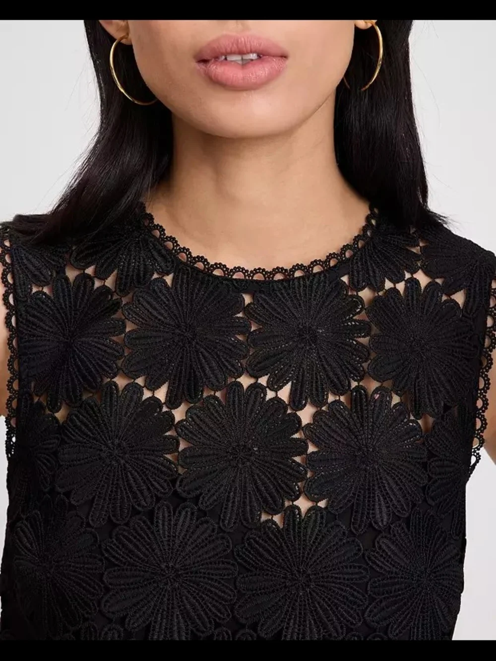 Black Floral Lace Two-Piece Set